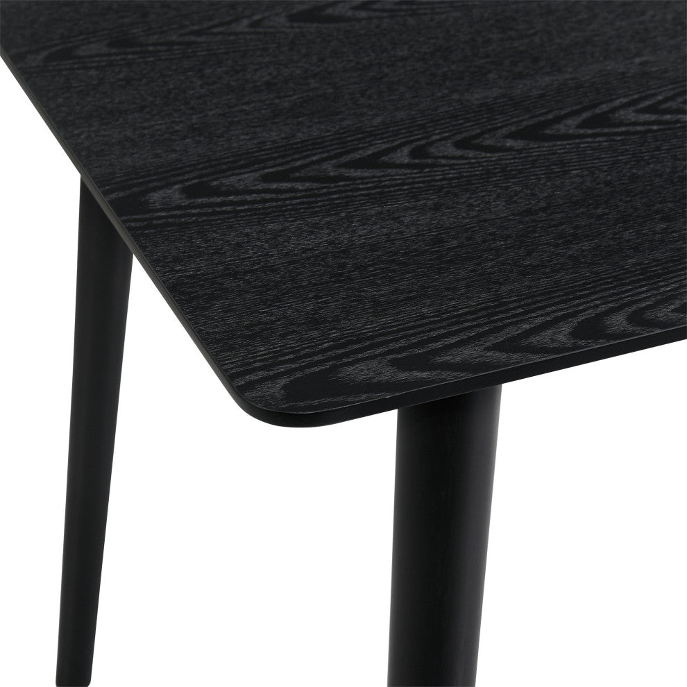 Westmont 59" Rectangular Dining Table, Black Wood