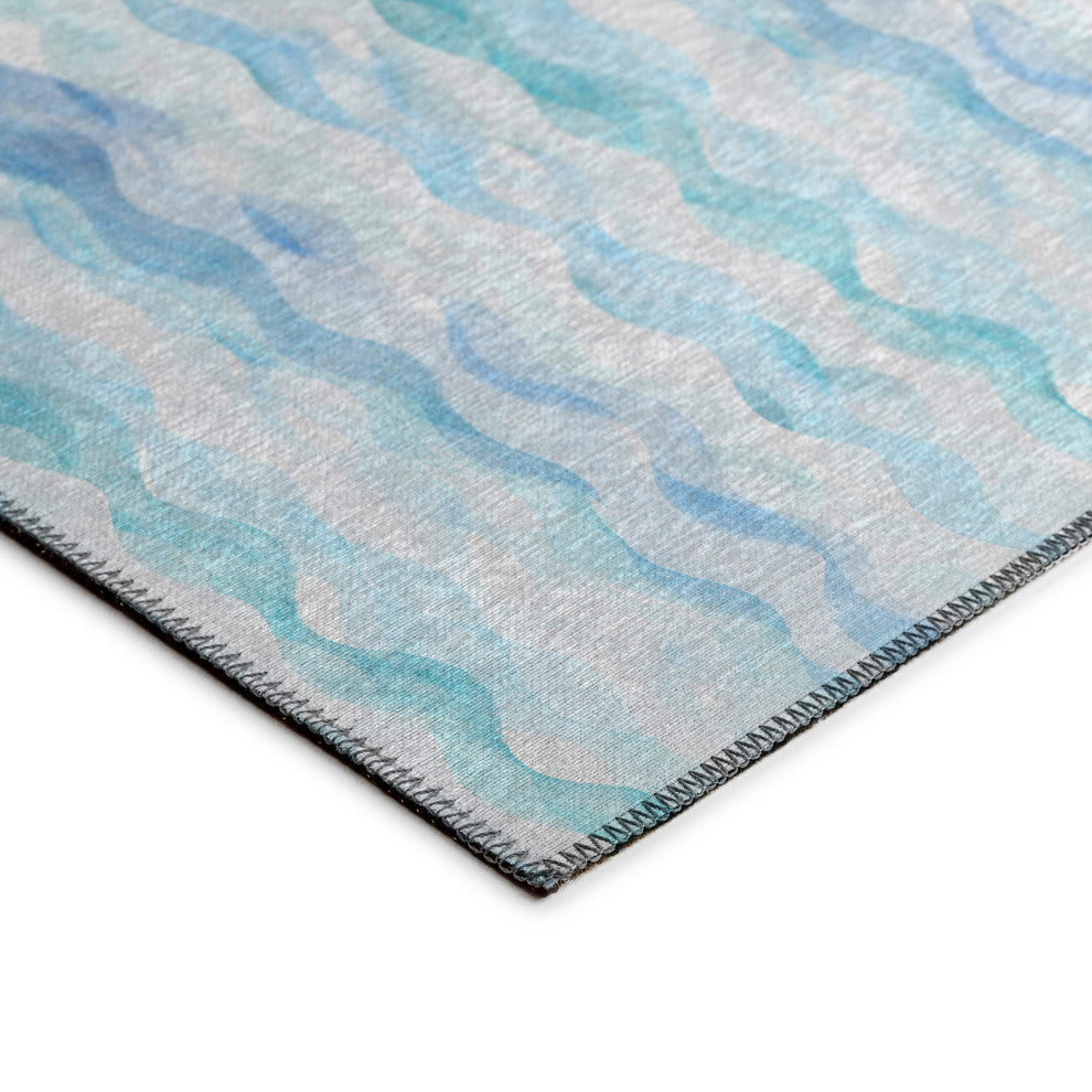 Indoor/Outdoor Seabreeze SZ16 Violet Machine Washable 3' x 5' Rug