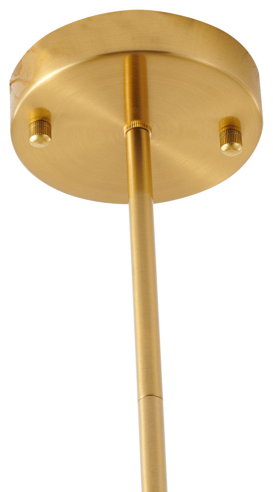 6-Light Gold Chandelier With Black Cone Shades