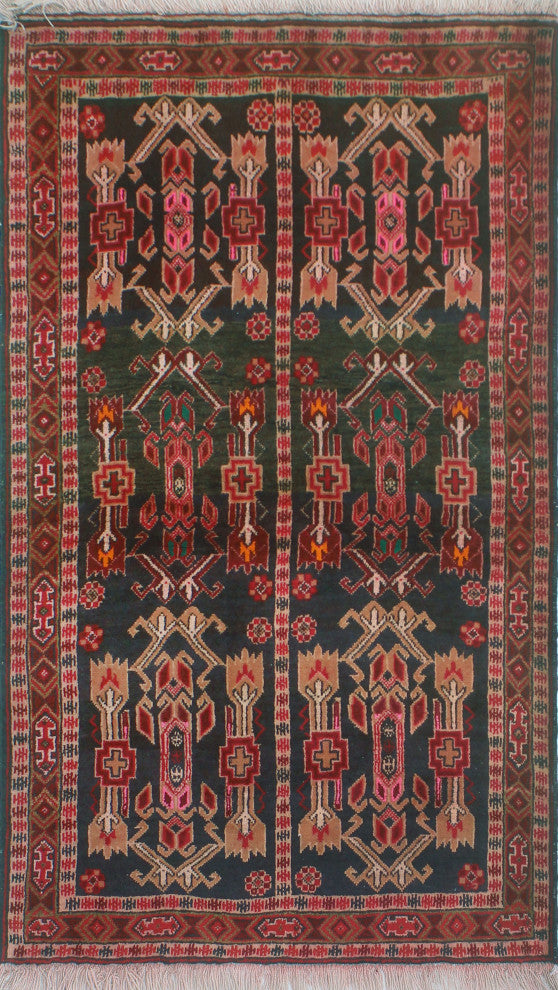 Fine Vintage Distressed Lenore Charcoal/Brown Runner, 2'10x11'4