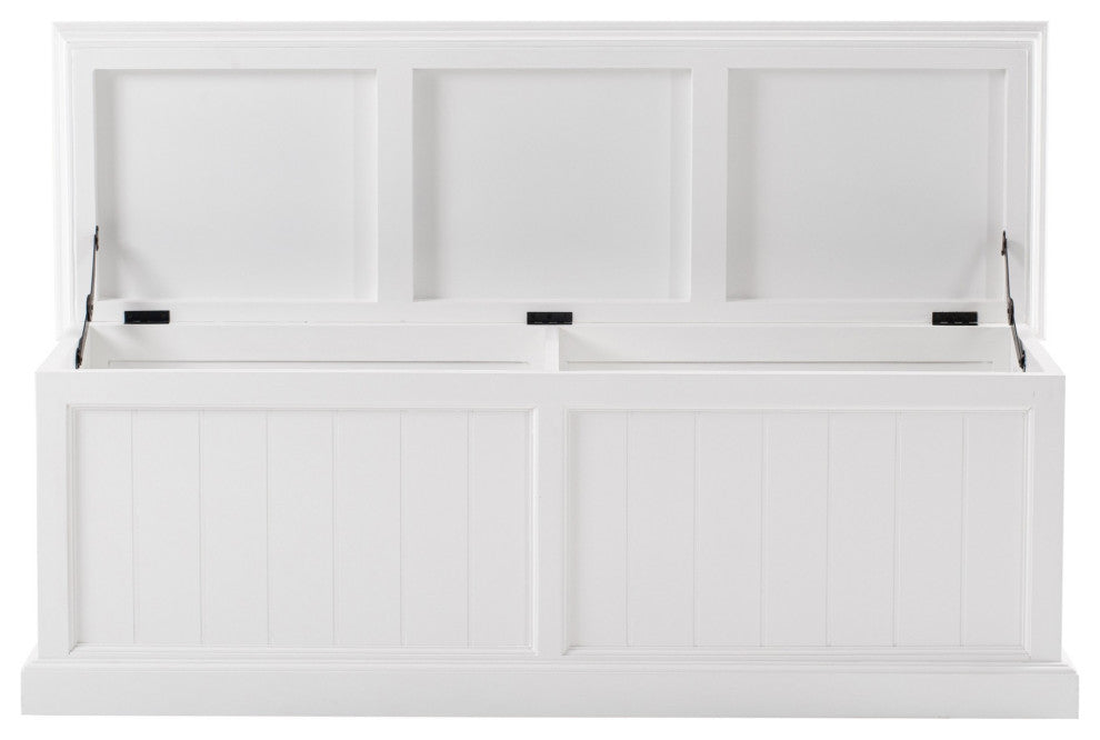 Classic White Paneled Storage Chest