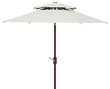 Safavieh Outdoor Lorenia 9ft Double Top Market Umbrella White