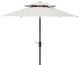 Safavieh Outdoor Lorenia 9ft Double Top Market Umbrella White