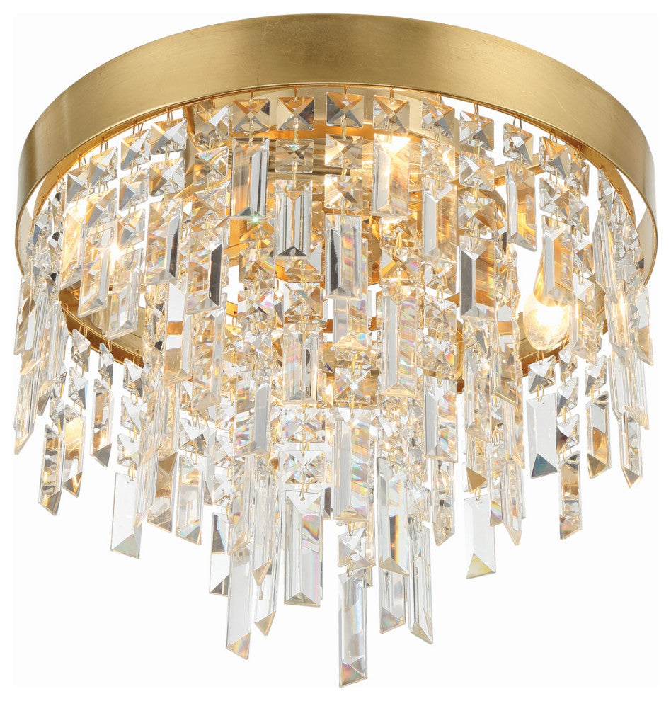 Crystorama Lighting Group WIN-213-CL-MWP Winfield 4 Light 16"W - Antique Gold