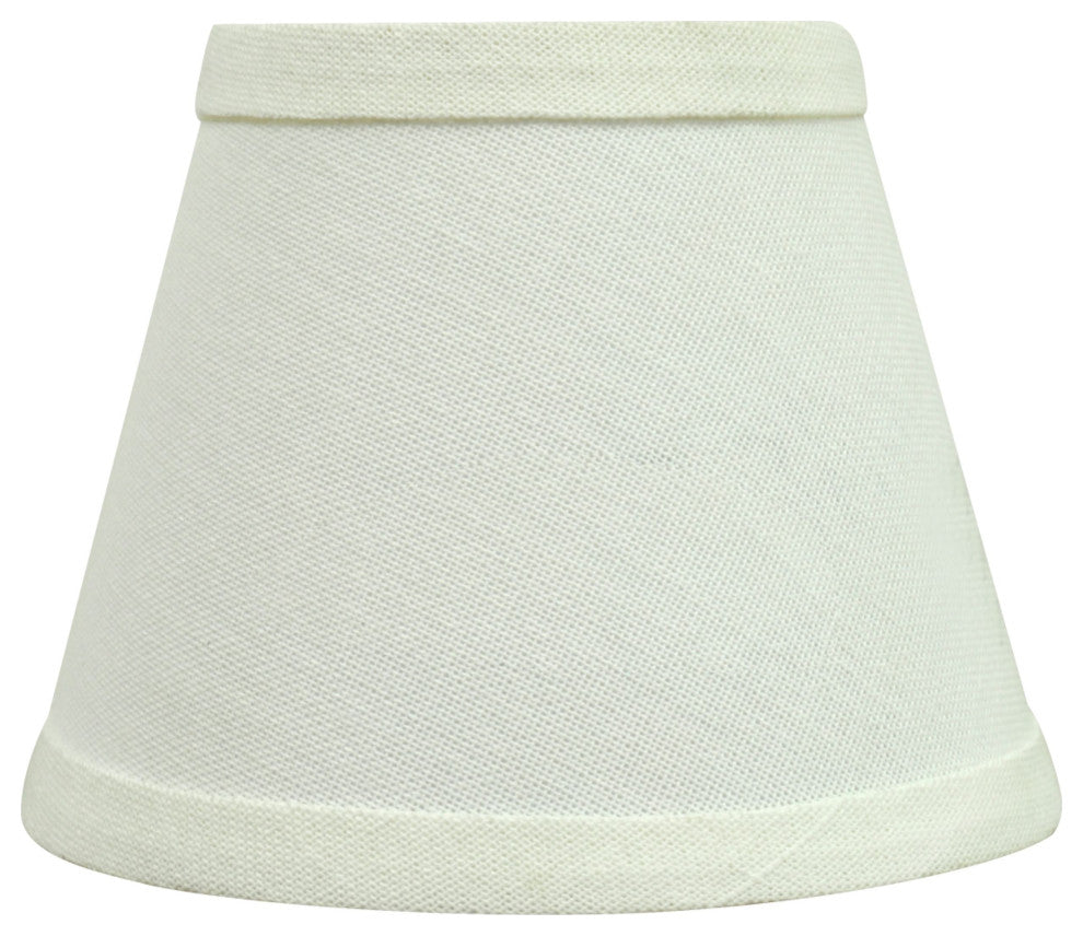 32060-2 Small Hardback Empire  Chandelier Clip On Lamp Shade White 3"x5"x4"