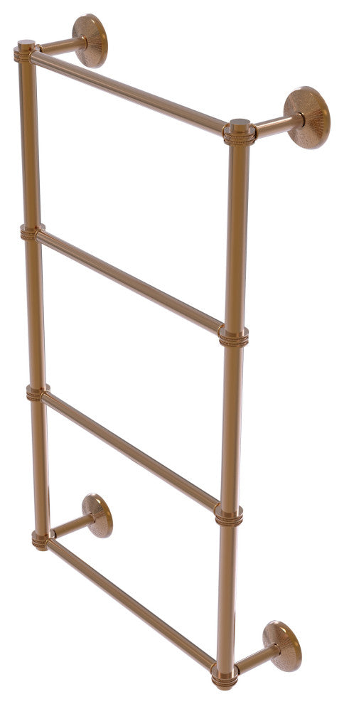 Monte Carlo 4 Tier 36" Ladder Towel Bar with Dotted Detail, Brushed Bronze