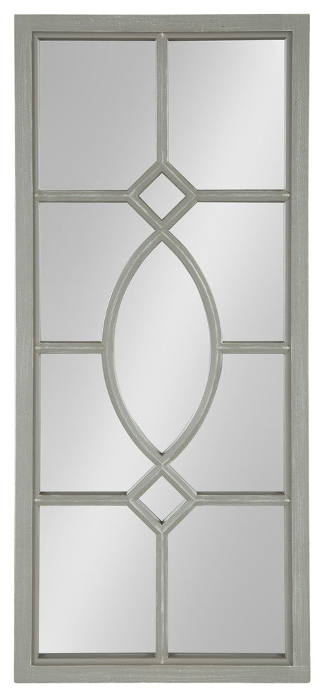 Cassat Framed Wall Accent Mirror, Gray 13x30
