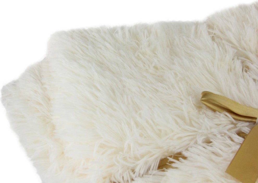 White Christmas Cream Decorative Throw Blanket