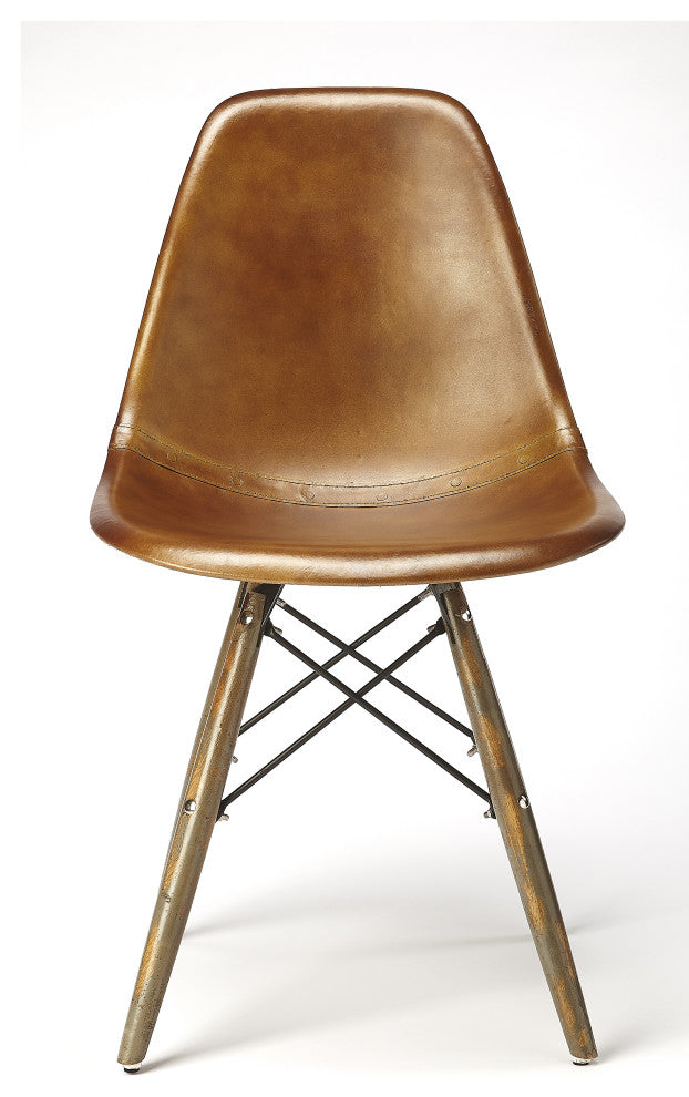 Butler Orson Brown Leather Side Chair