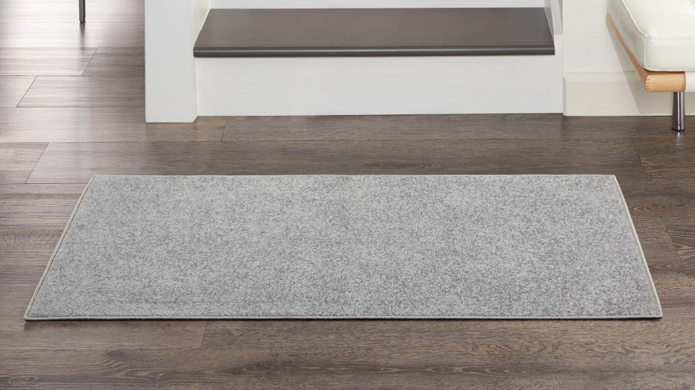 Nourison Essentials 2' x 4' Silver Grey Outdoor Area Rug