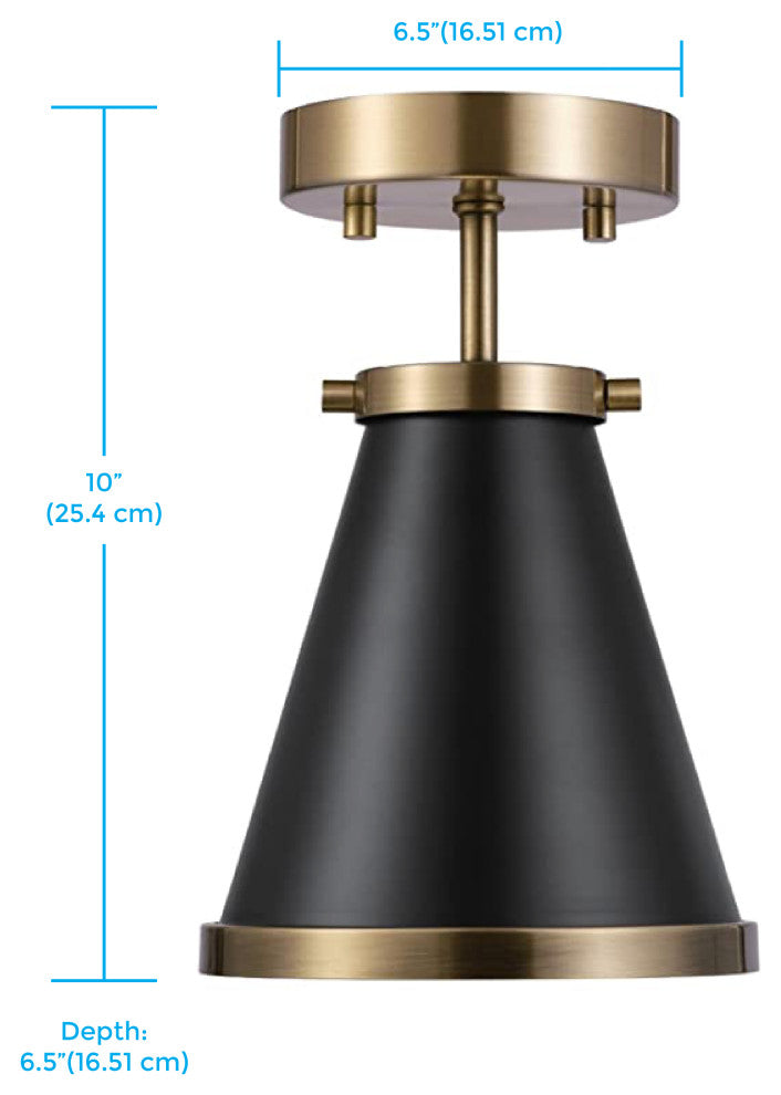 Matte Black industrial ceiling light Metal flushmount black light lamp