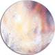 Blurry Watercolor With Star, Abstract Painting Round Metal Artwork, 11"
