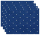 18"x14" Dorothy Dot, Geometric Print Pacemat, Blue, Set of 4