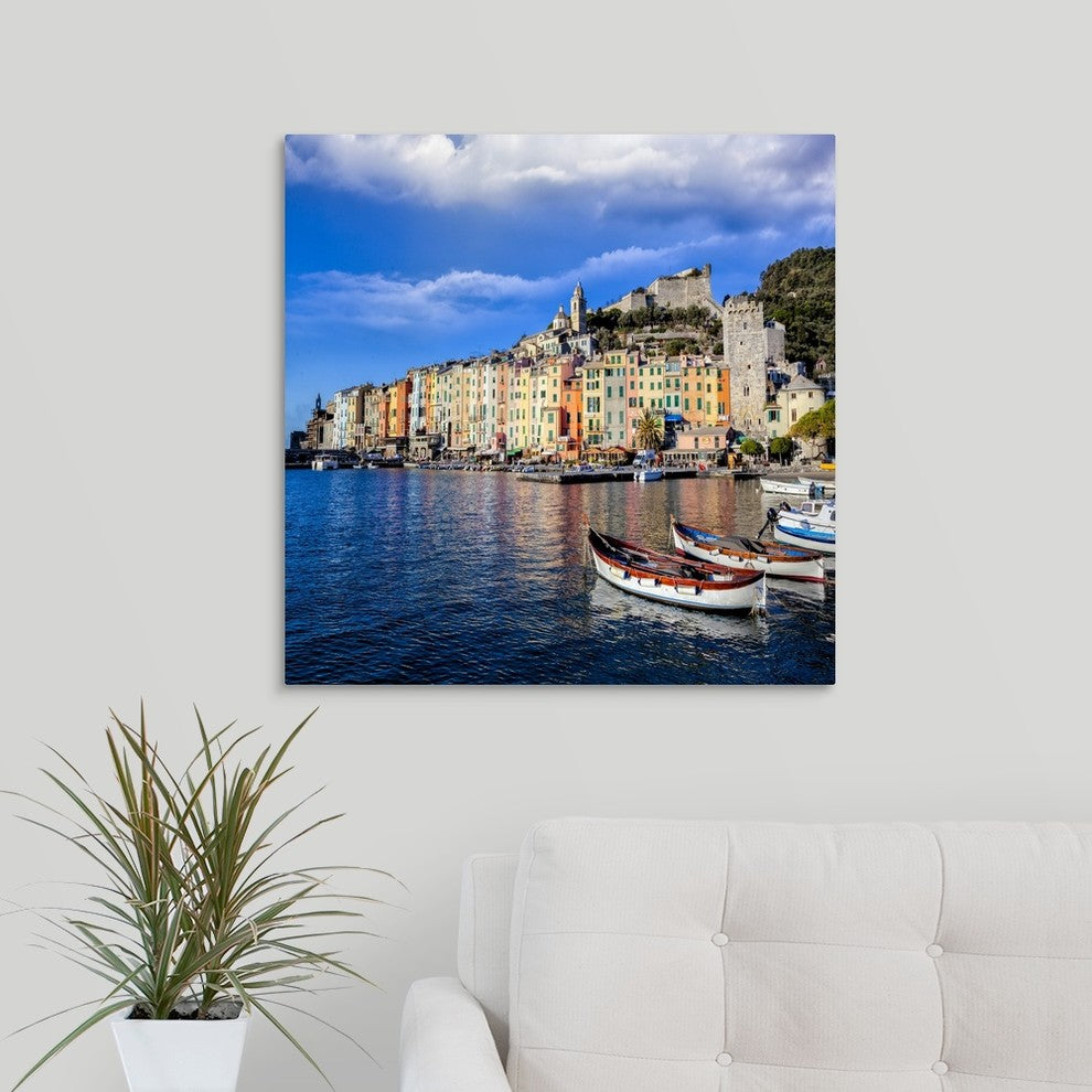 "Portovenere" Wrapped Canvas Art Print, 24"x24"x1.5"