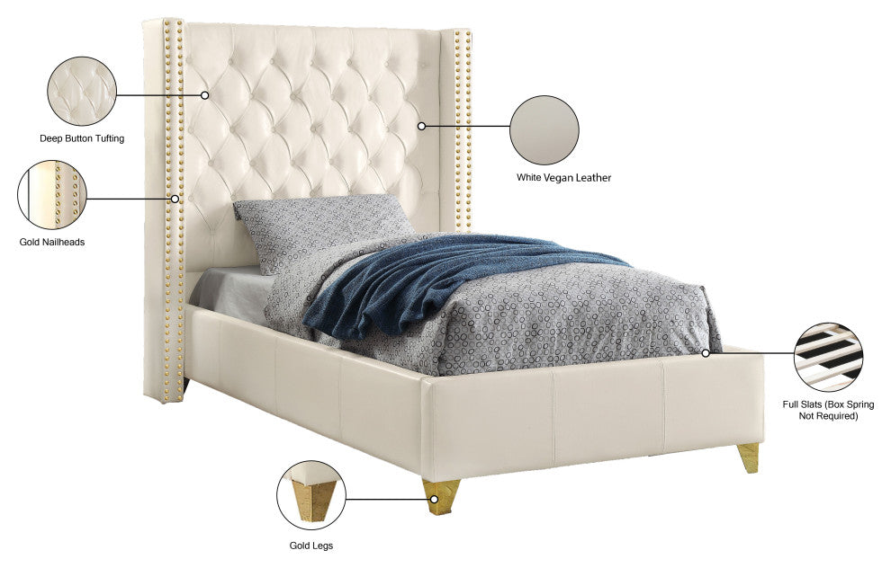Soho Faux Leather Bed, Twin