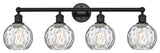 Innovations 616-4W-BK-G1215-6 4 Light Bath Vanity Light, Matte Black