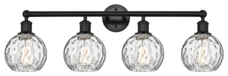 Innovations 616-4W-BK-G1215-6 4 Light Bath Vanity Light, Matte Black