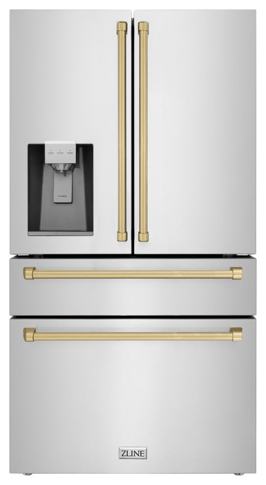 ZLINE 36" French Door Refrigerator With Water and Ice Dispenser RFMZ-W-36-CB