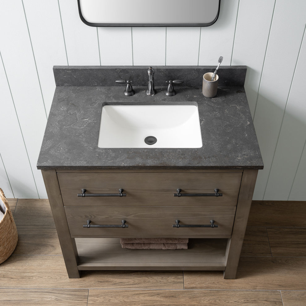 Windwood 36" Bathroom Vanity, Smoke Gray
