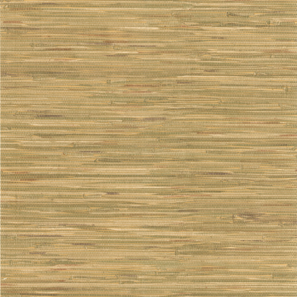 Cate Light Green Vinyl Grasscloth Wallpaper Bolt