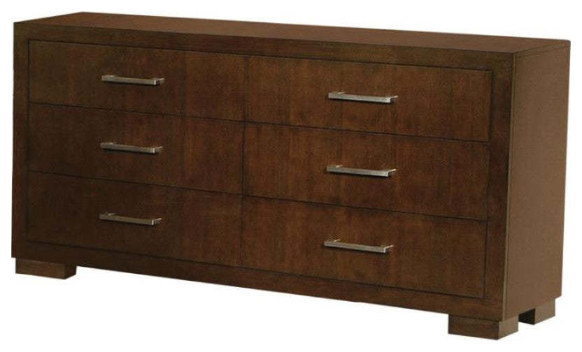 6 Drawers Wood Dresser, Cappuccino