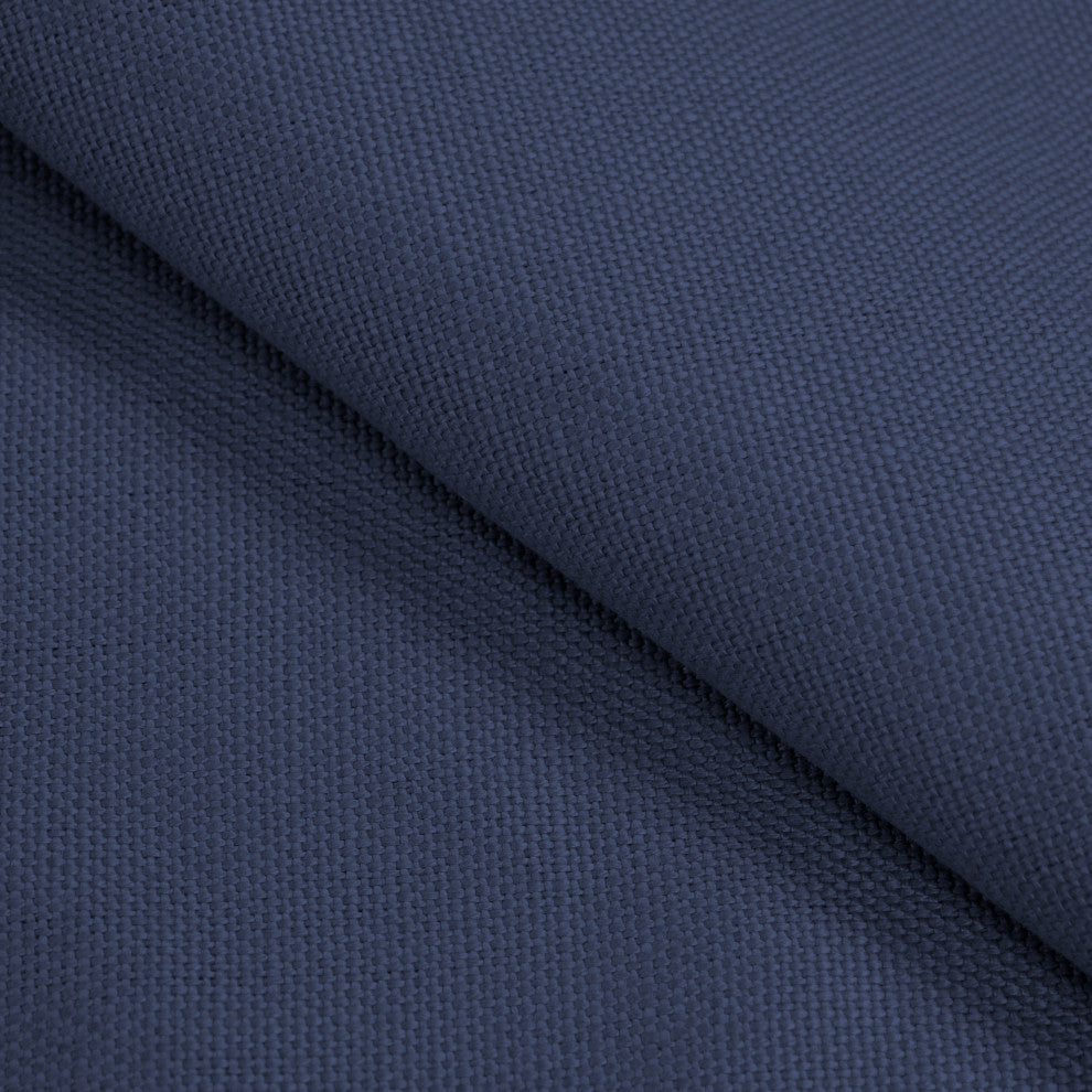 Red from Scalamandre by Cloth & Company Concord Settee, Slubby Linen Navy