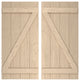Rustic 4 Board Joined B-N-B Faux Wood Shutters, Sandblasted, 22x74"