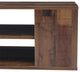 Wall Mounted Media Console floating tv shelf adjustable brown TV stand