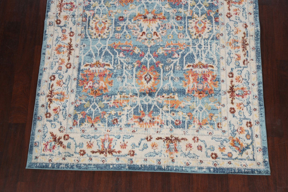 Distressed Floral Traditional Turkish Oriental Area Rug Carpet 5x7