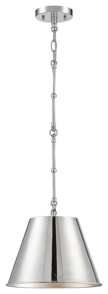 Savoy 7-132-1-109, Alden 1 Light Polished Nickel Pendant