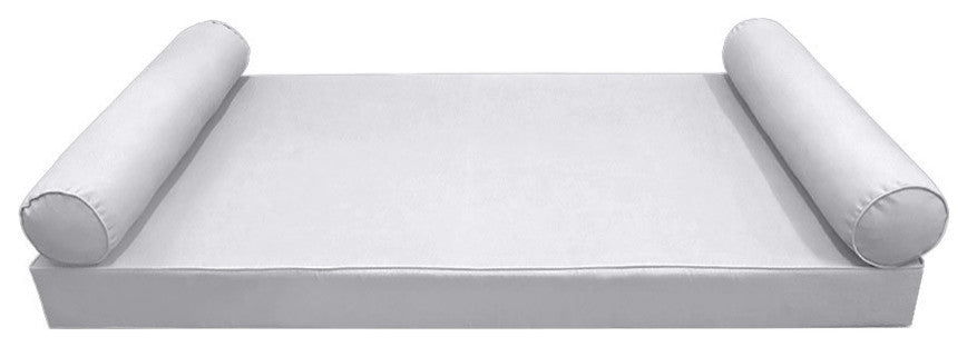 Style5 Twin-XL Pipe Trim Outdoor Mattress Bolster Slip Cover COMPLETE SET AD105