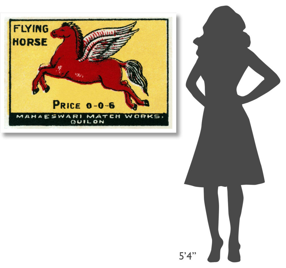 "Flying Horse Matches" Digital Paper Print by Phillumenart, 46"x31"