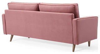 Valour Performance Velvet Sofa - Dusty Rose