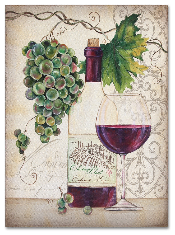 Jean Plout ''Chateau Plout Wine 2'' Canvas Art, 24x18