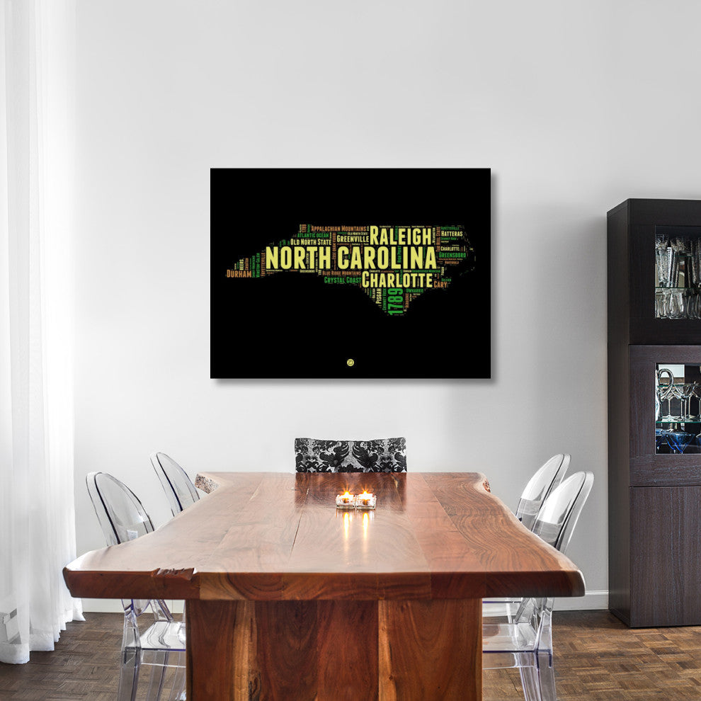 "North Carolina Word Cloud 1" Fine Art Print