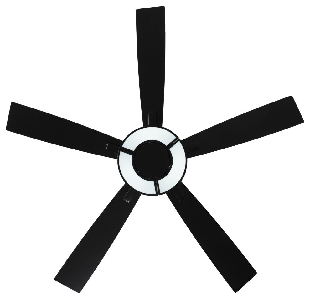52 in. Black LED Ceiling Fan with Remote Control
