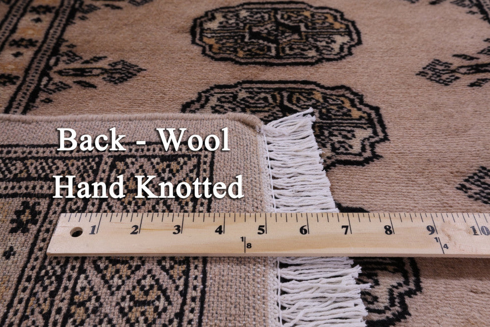 3' 1" X 5' 3" Handmade Silky Bokhara Wool Rug - Q13806