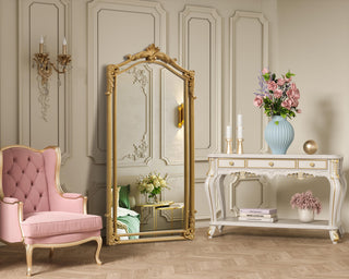 Home Living 33.5x66 Traditional Mirror, Gold Leaf