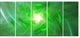 Light Green Fractal Whirlpool, Abstract Wall Art Canvas, 60"x28", 5 Panels