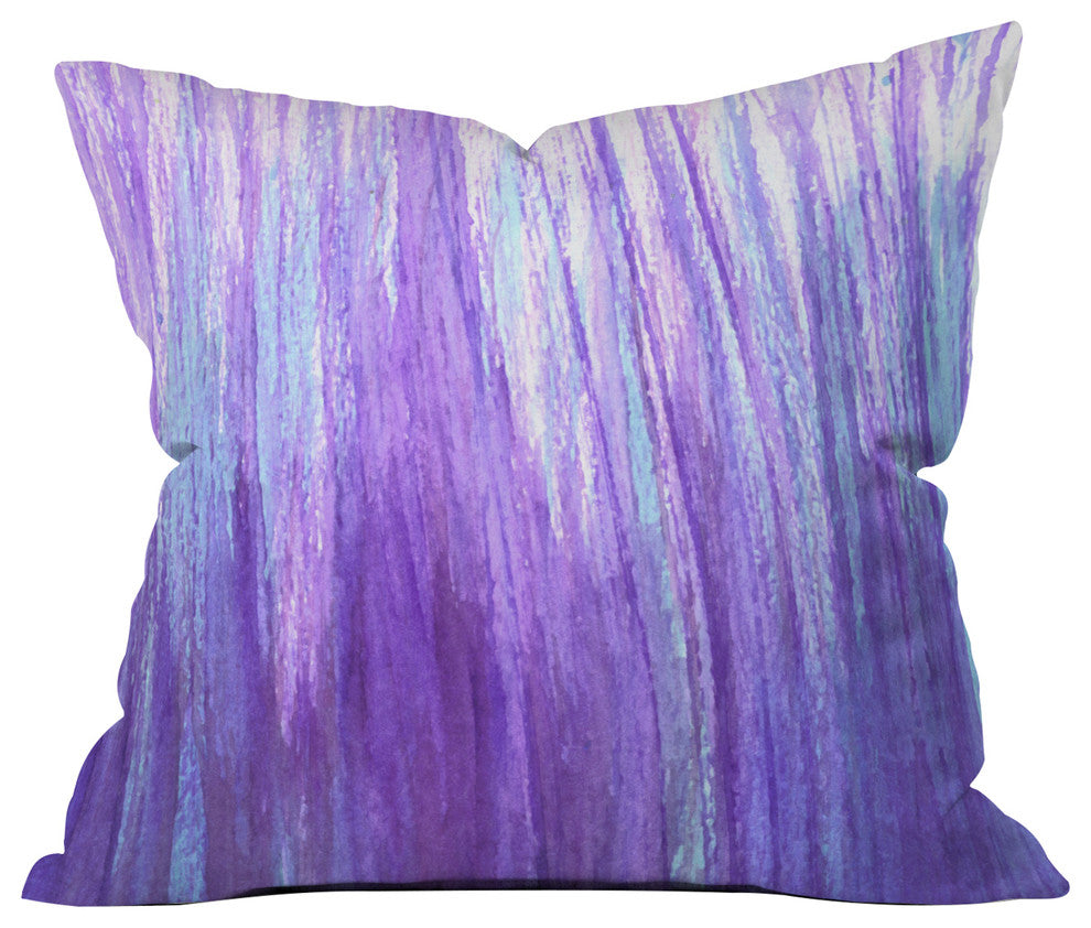 Sophia Buddenhagen Purple Stream Throw Pillow, 16"x16"