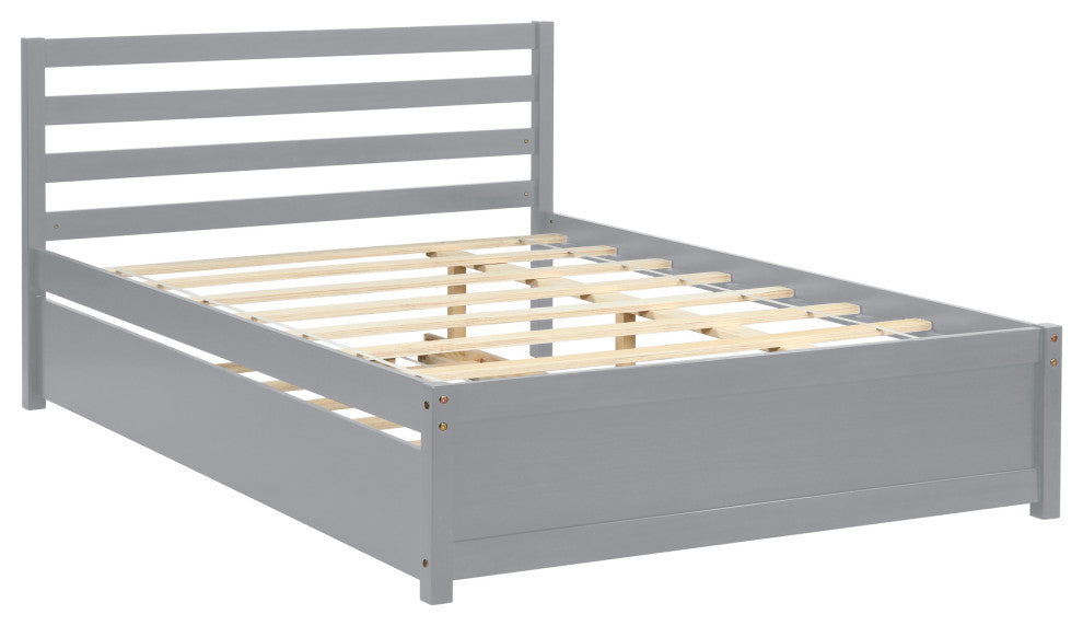 Gewnee Full Size Wood Platform Bed Frame