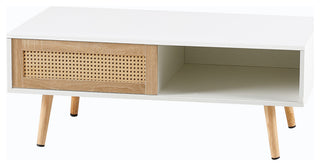 Gewnee Rattan Coffee table, White