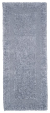 Lavish Home 100% Cotton Reversible Long Bath Rug, Silver