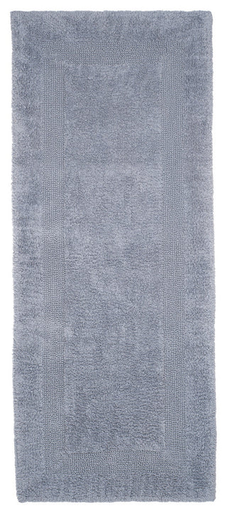 Lavish Home 100% Cotton Reversible Long Bath Rug, Silver