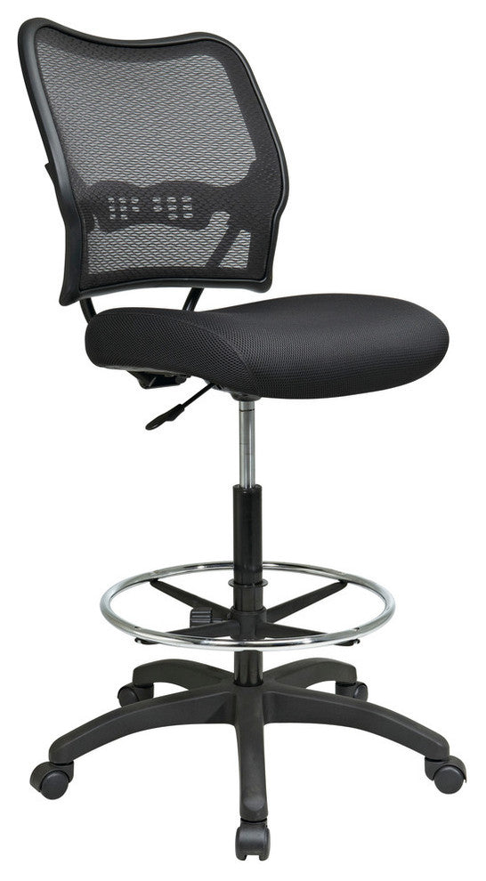 Deluxe Airgrid Back Drafting Chair With Black Mesh Seat