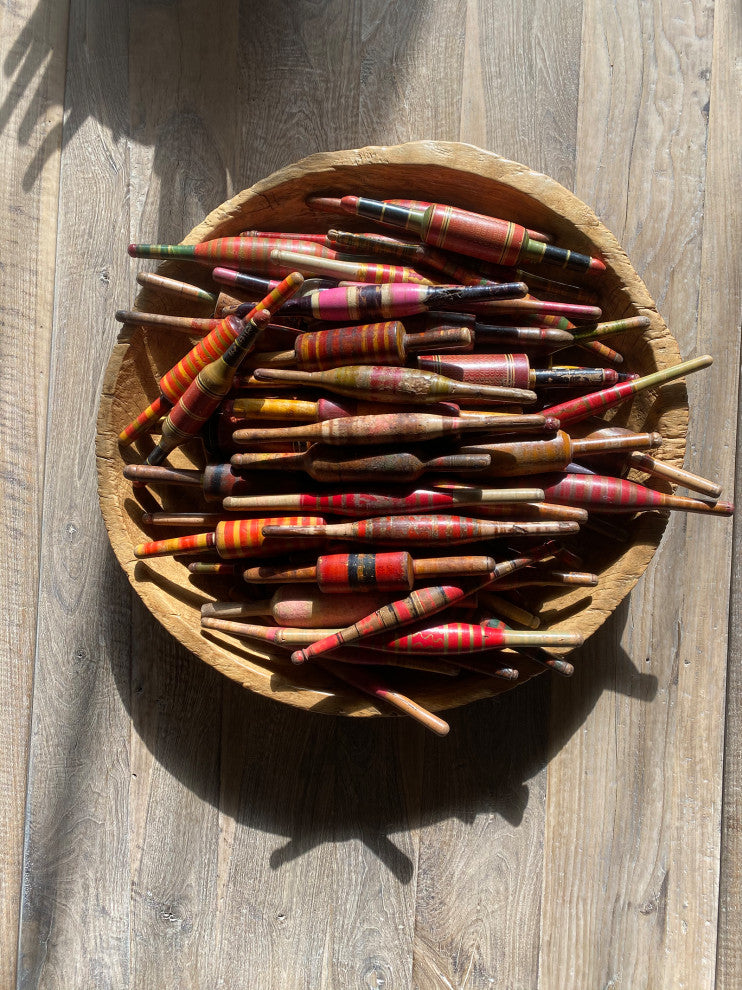 Consigned Indian Painted Rolling Pin