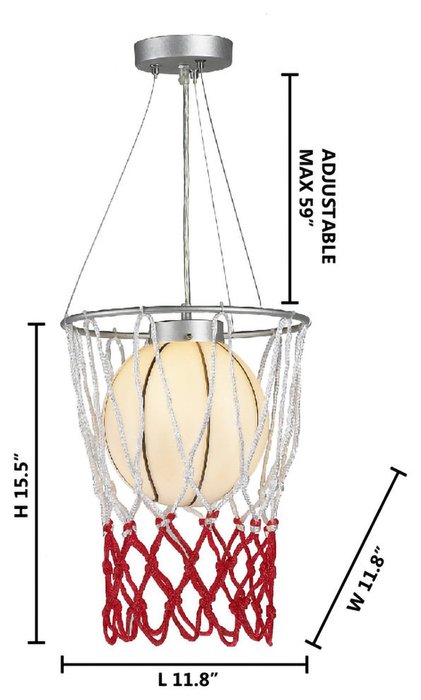 Basketball Light Fixture With Net