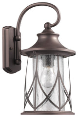 CHLOE MARHAUS Transitional 1 Light Rubbed Bronze Outdoor Wall Sconce 15"