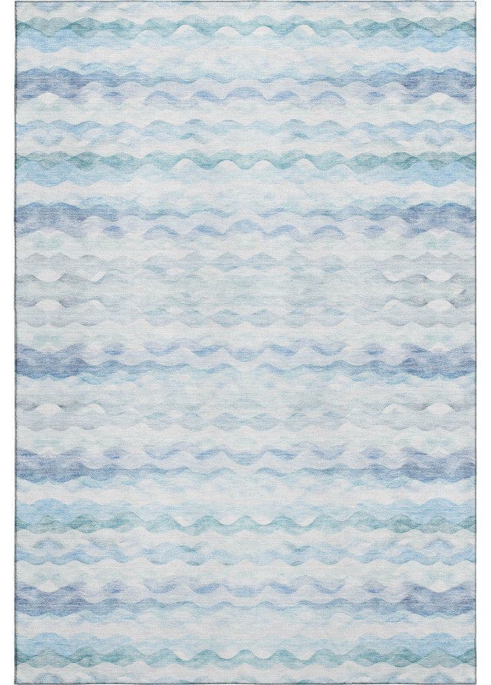 Addison Premium Washable Mayfield AMF195 Blue 2'6" x 3'10" Rug