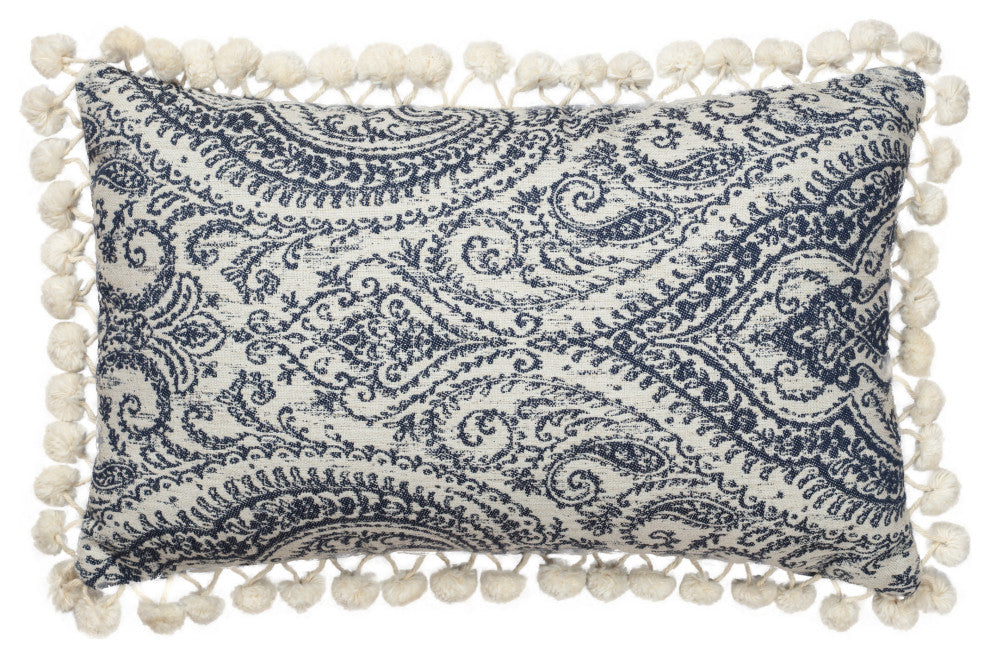 Linum Home Textiles Anchor Decorative Pillow Cover, Blue, Lumbar